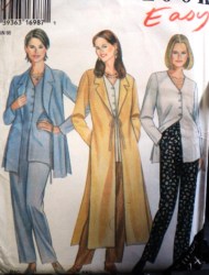 6409 NL CARDIGAN TIE COAT LENGTHS,TUNIC,PANTS PATTERN 10-24